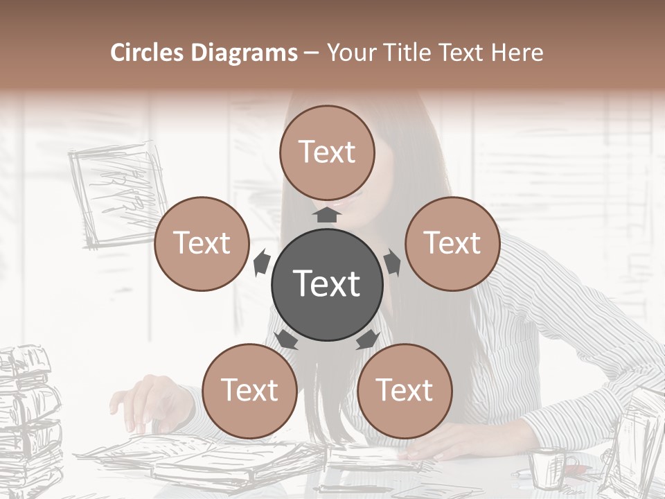 Female Indoors Businesswoman PowerPoint Template