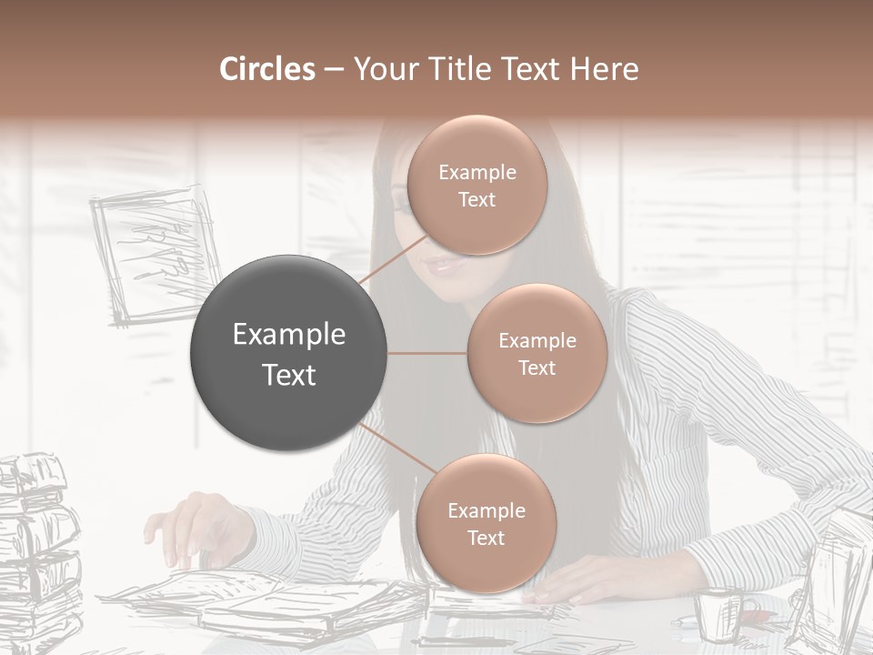 Female Indoors Businesswoman PowerPoint Template