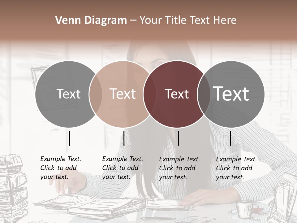 Female Indoors Businesswoman PowerPoint Template