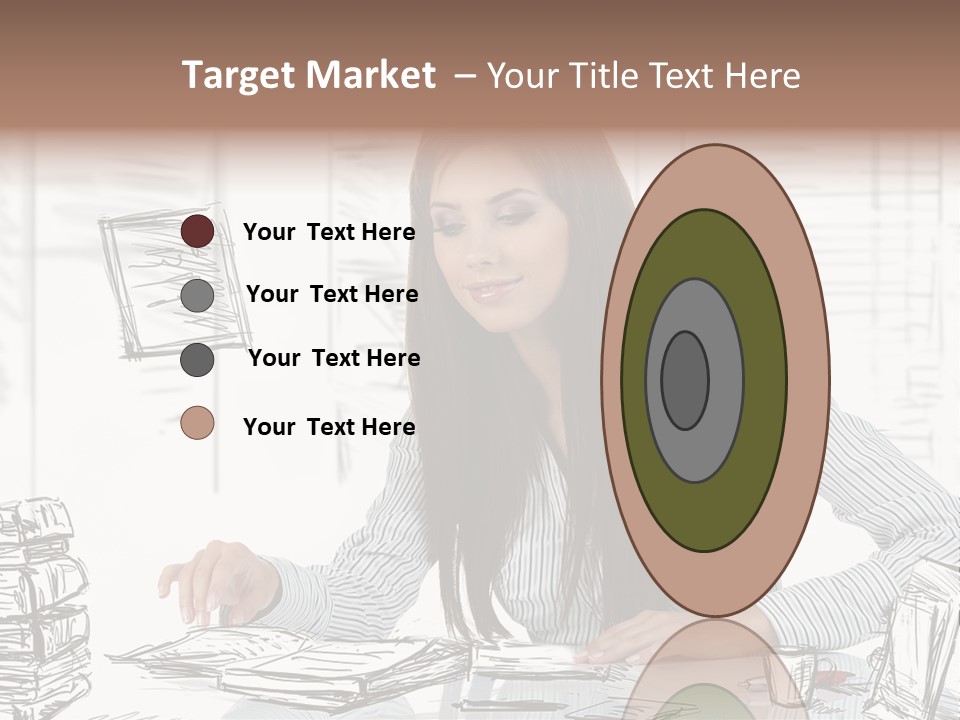 Female Indoors Businesswoman PowerPoint Template