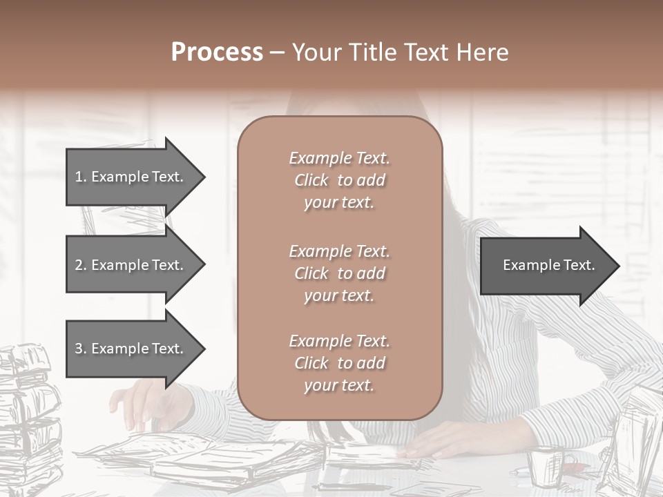 Female Indoors Businesswoman PowerPoint Template