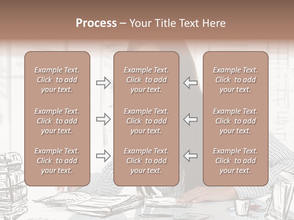 Female Indoors Businesswoman PowerPoint Template