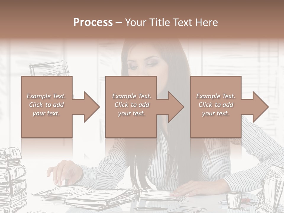 Female Indoors Businesswoman PowerPoint Template