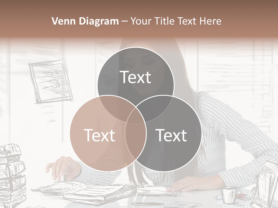 Female Indoors Businesswoman PowerPoint Template