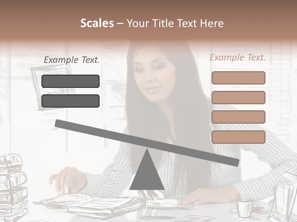 Female Indoors Businesswoman PowerPoint Template