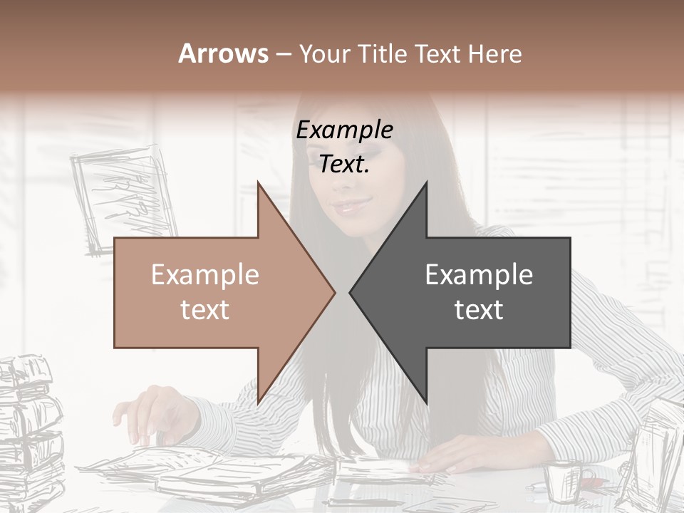 Female Indoors Businesswoman PowerPoint Template