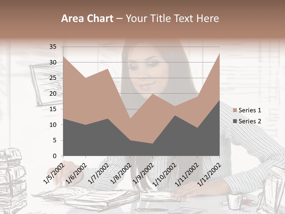 Female Indoors Businesswoman PowerPoint Template
