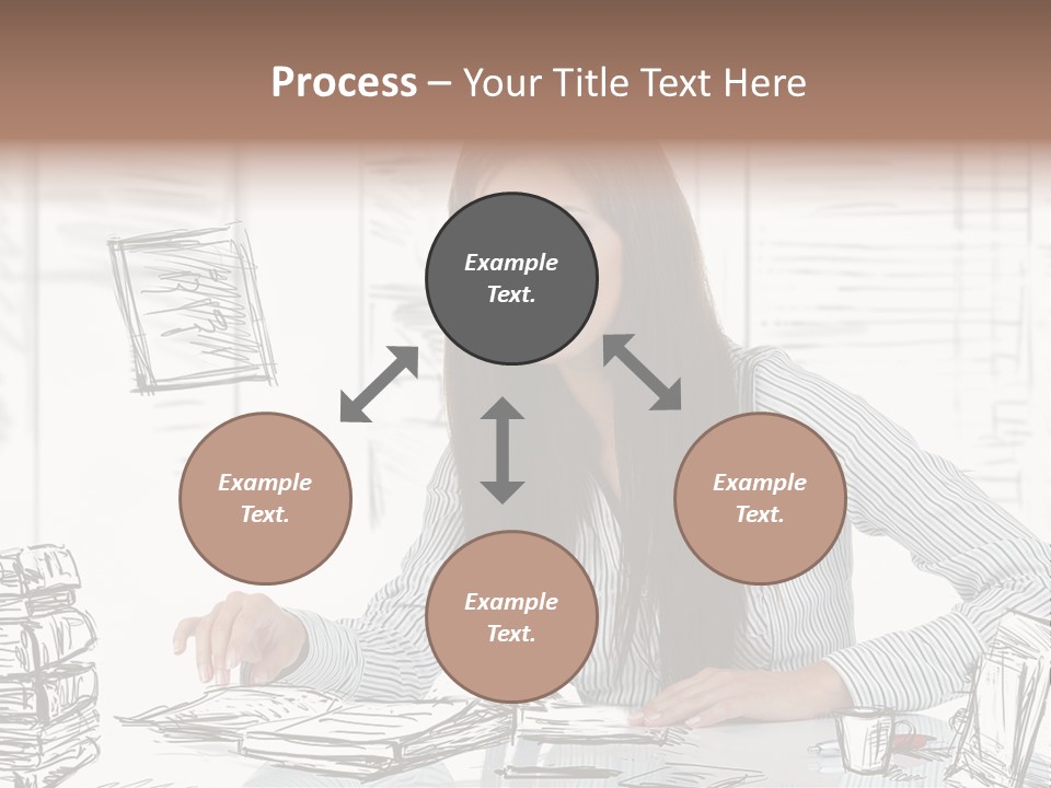 Female Indoors Businesswoman PowerPoint Template