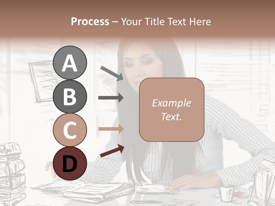 Female Indoors Businesswoman PowerPoint Template