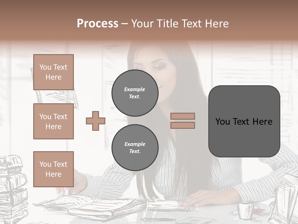 Female Indoors Businesswoman PowerPoint Template