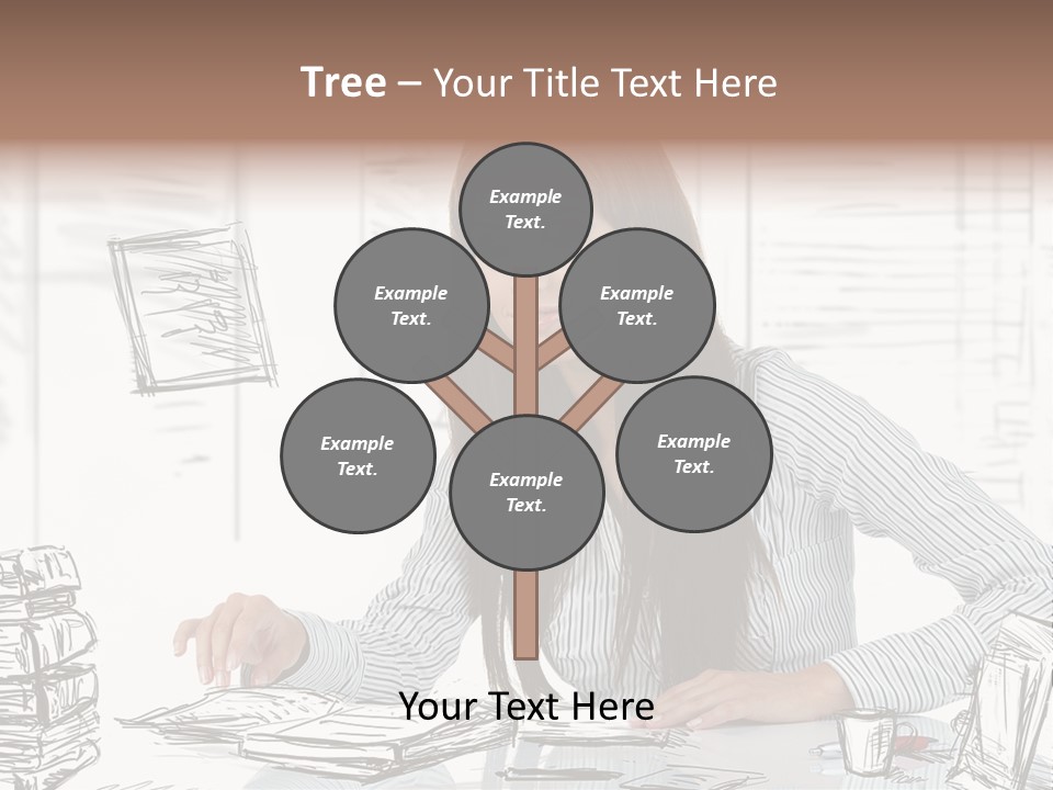 Female Indoors Businesswoman PowerPoint Template