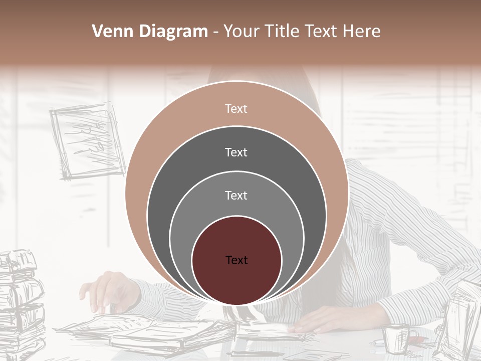 Female Indoors Businesswoman PowerPoint Template