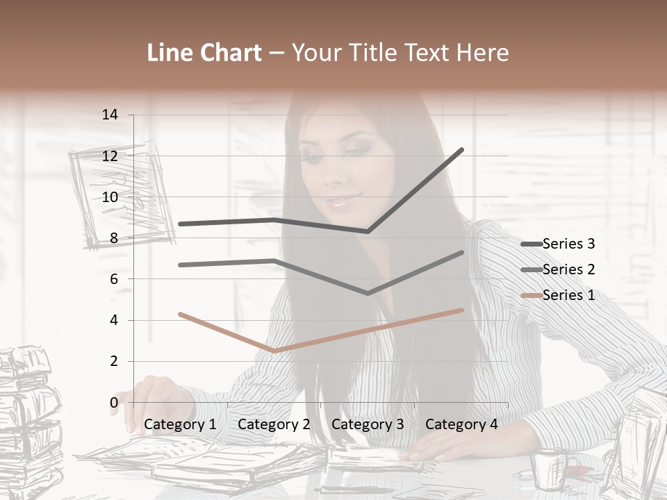 Female Indoors Businesswoman PowerPoint Template