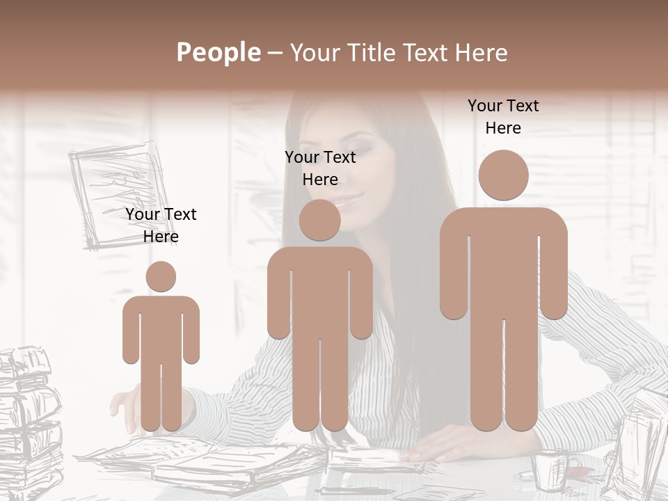 Female Indoors Businesswoman PowerPoint Template