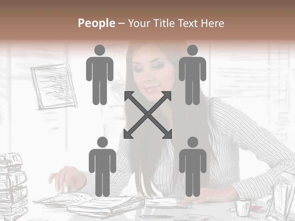 Female Indoors Businesswoman PowerPoint Template