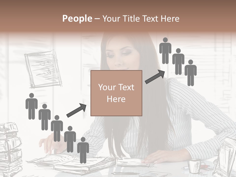 Female Indoors Businesswoman PowerPoint Template