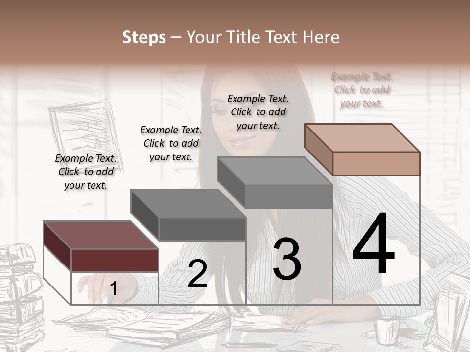 Female Indoors Businesswoman PowerPoint Template