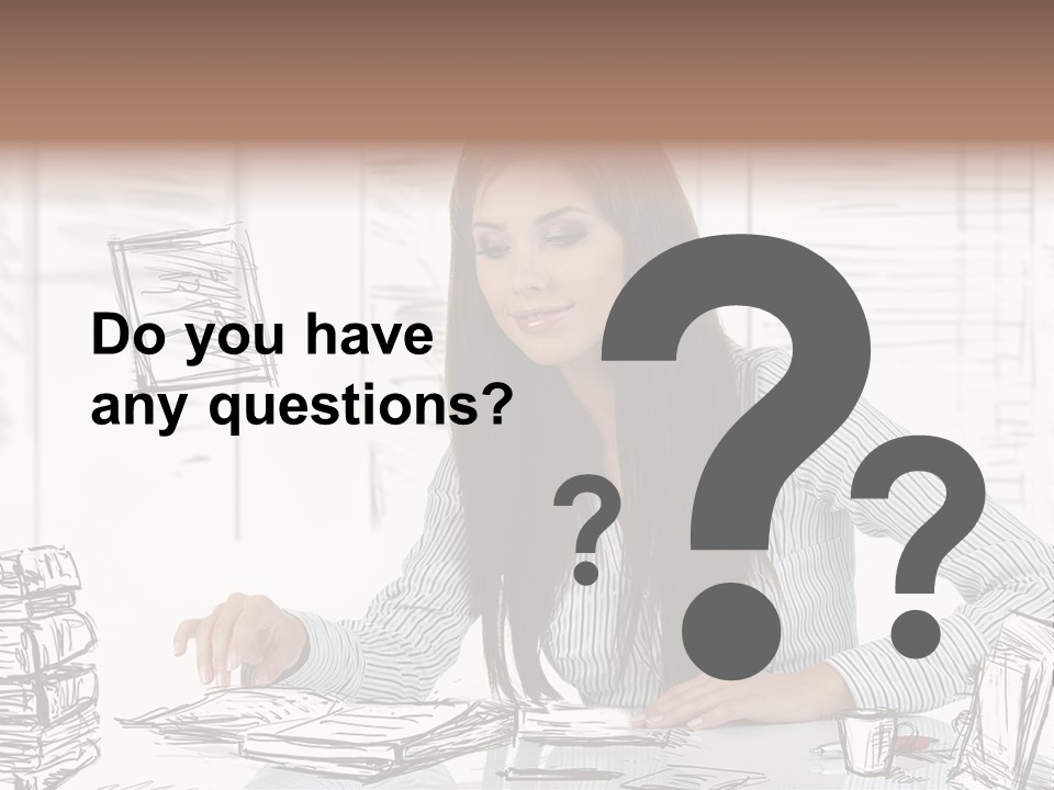 Female Indoors Businesswoman PowerPoint Template