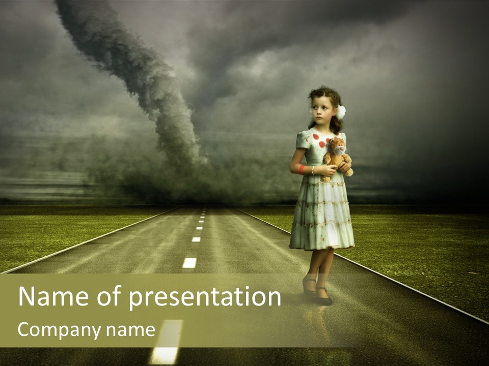 Fear Clouds Danger PowerPoint Template