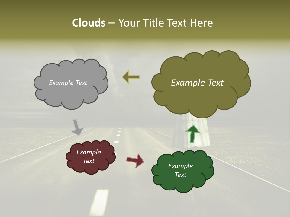 Fear Clouds Danger PowerPoint Template