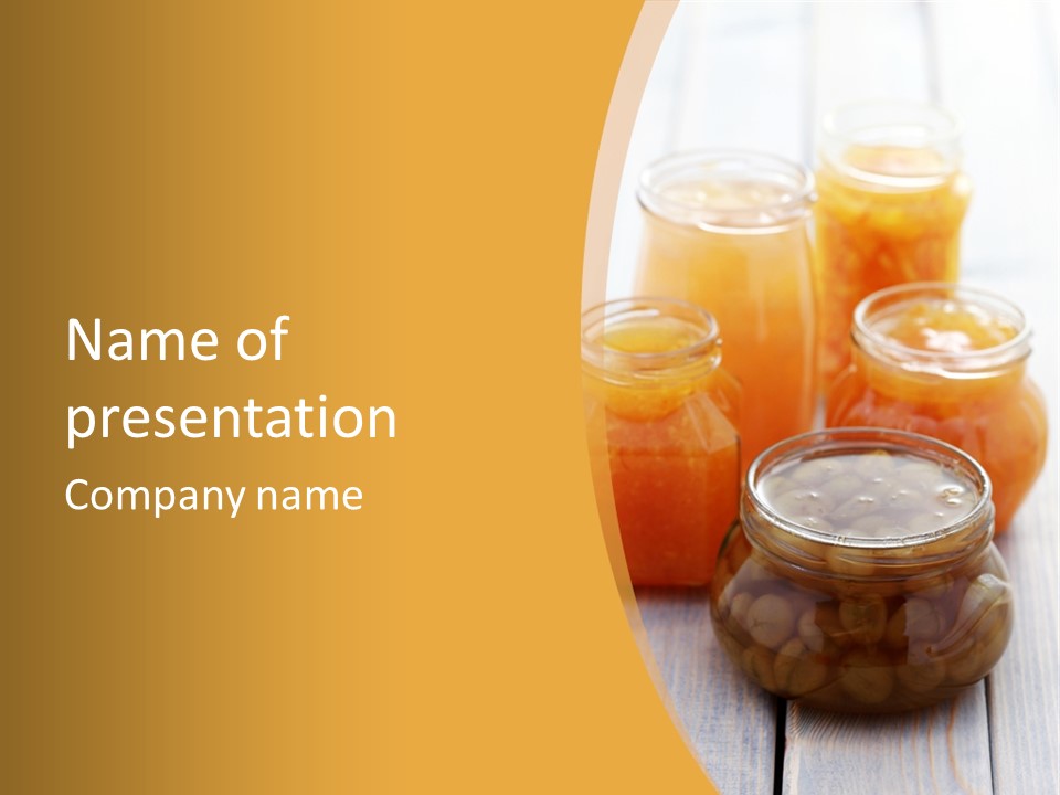 Fruity Jar Fruit PowerPoint Template