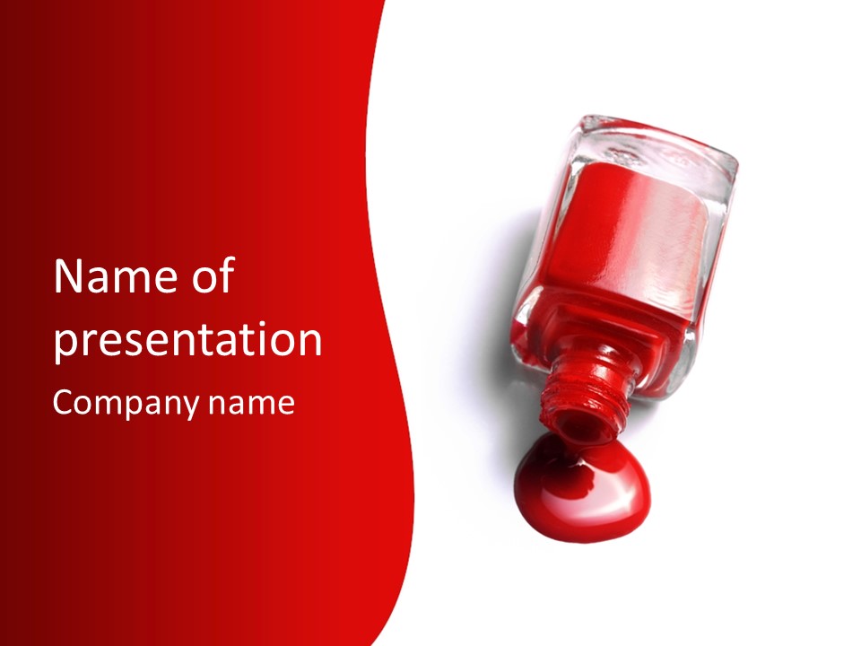 Red Make Bottle PowerPoint Template