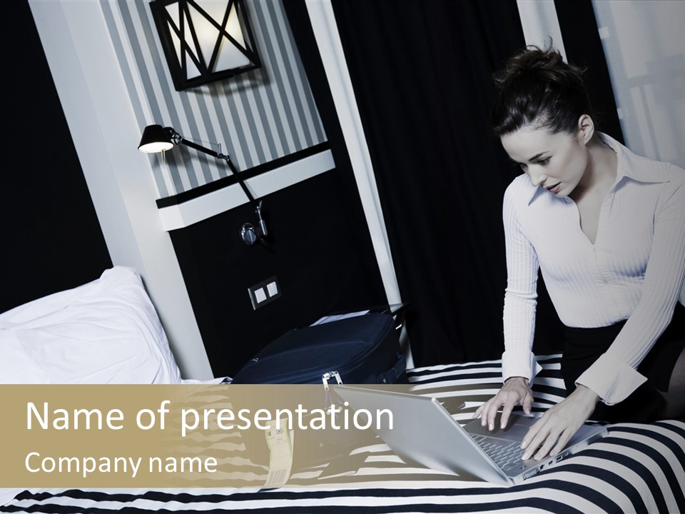 Cute Bedroom Surfing PowerPoint Template