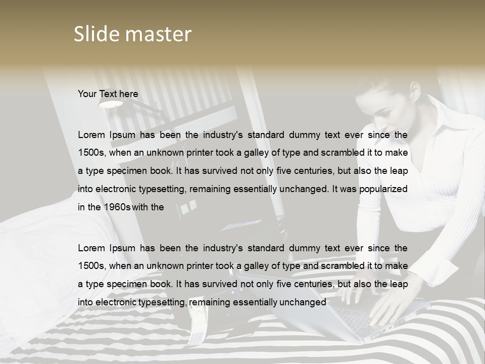 Cute Bedroom Surfing PowerPoint Template