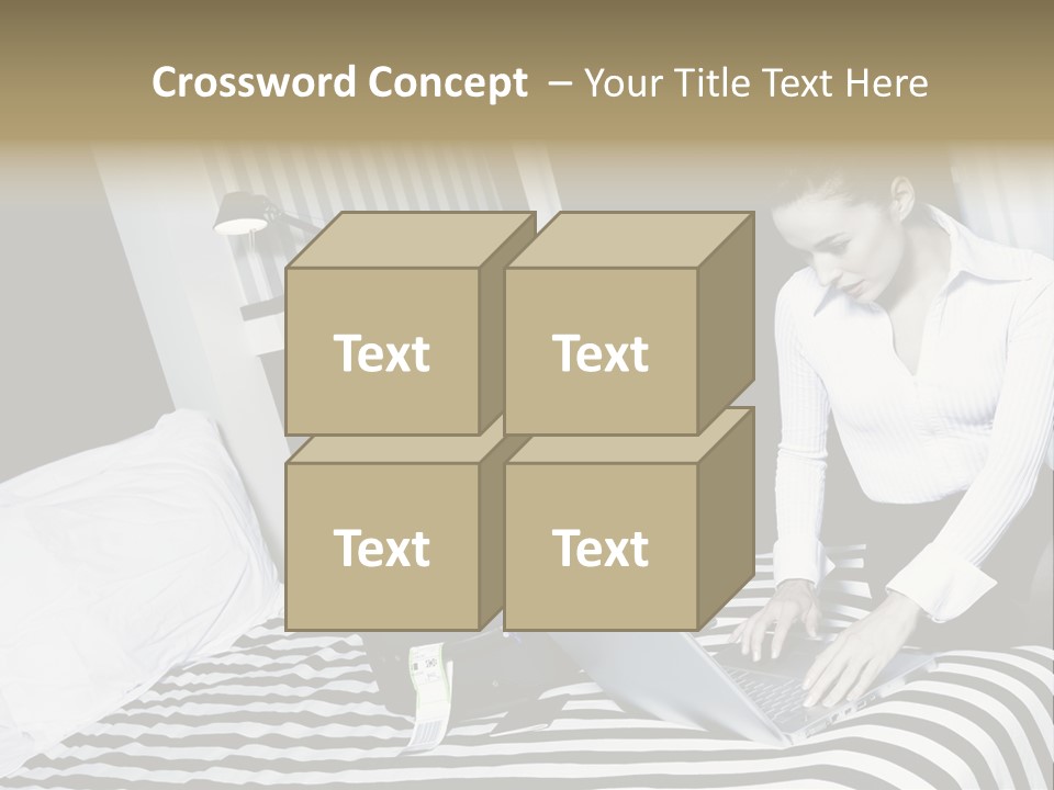 Cute Bedroom Surfing PowerPoint Template