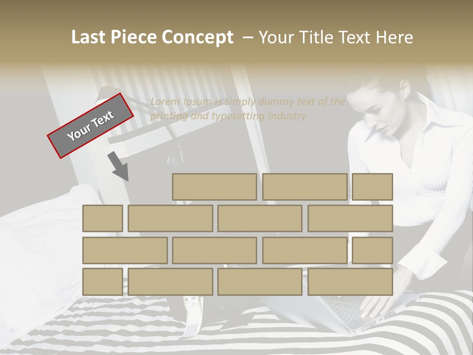 Cute Bedroom Surfing PowerPoint Template