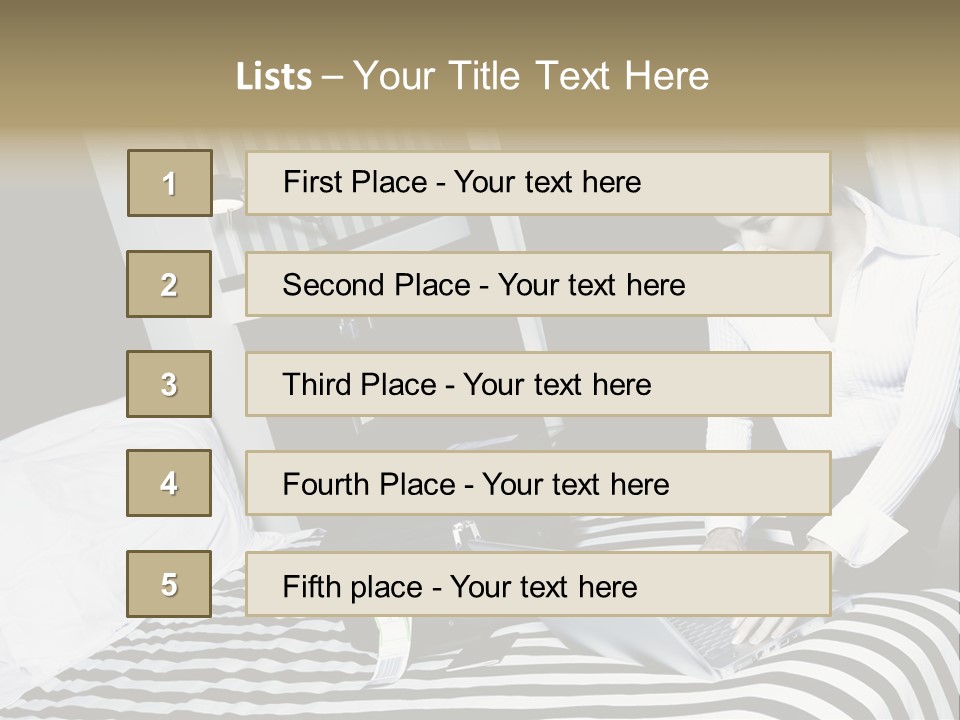 Cute Bedroom Surfing PowerPoint Template