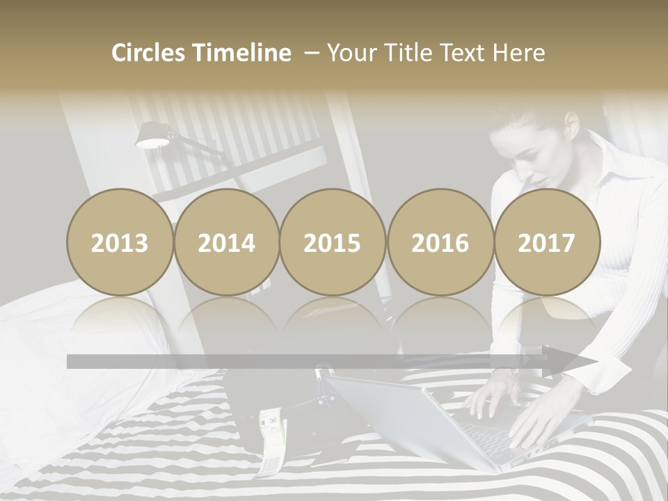 Cute Bedroom Surfing PowerPoint Template