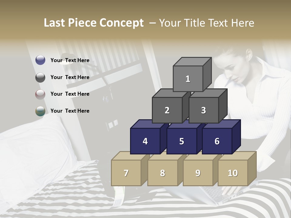 Cute Bedroom Surfing PowerPoint Template