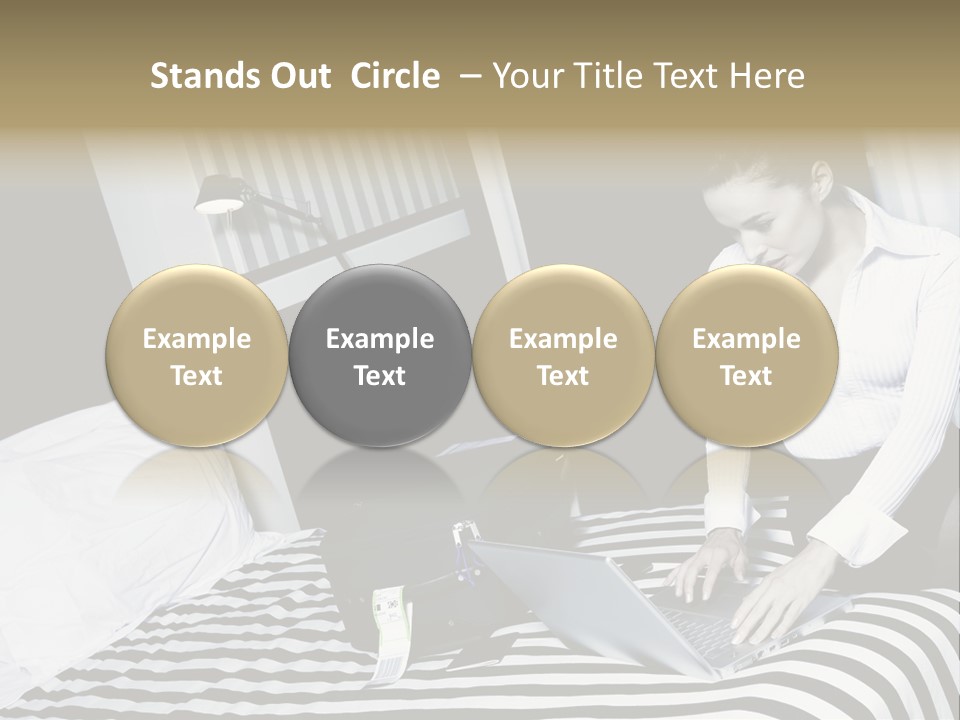 Cute Bedroom Surfing PowerPoint Template