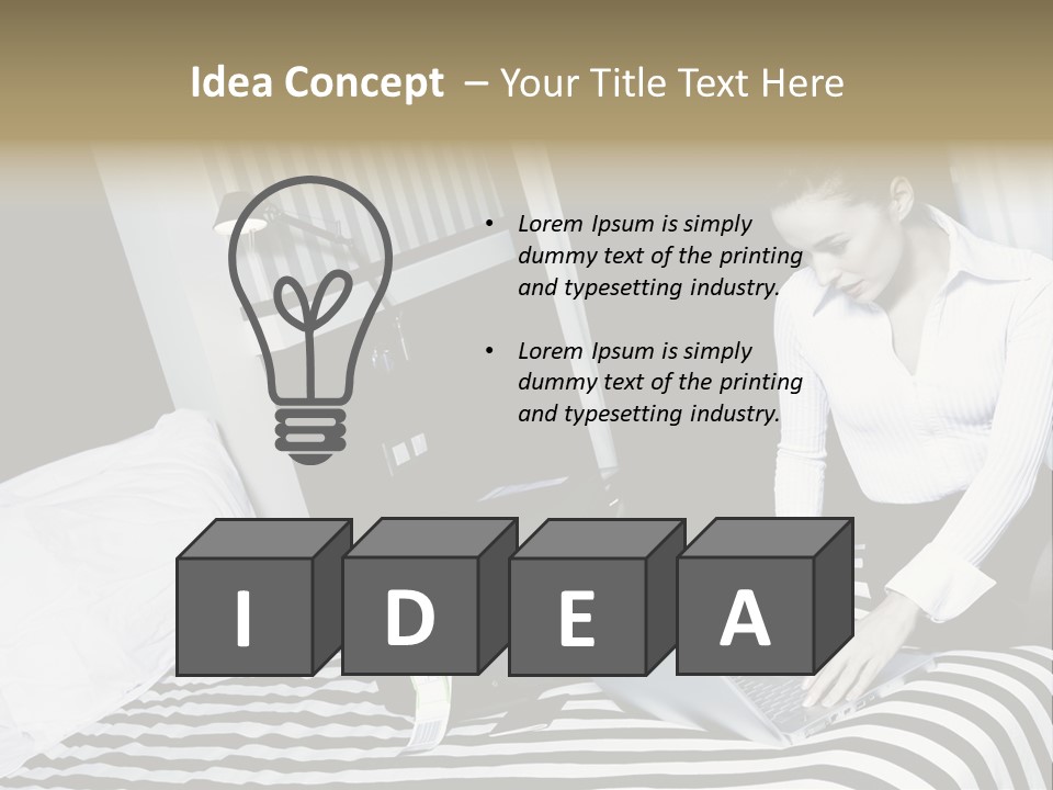 Cute Bedroom Surfing PowerPoint Template