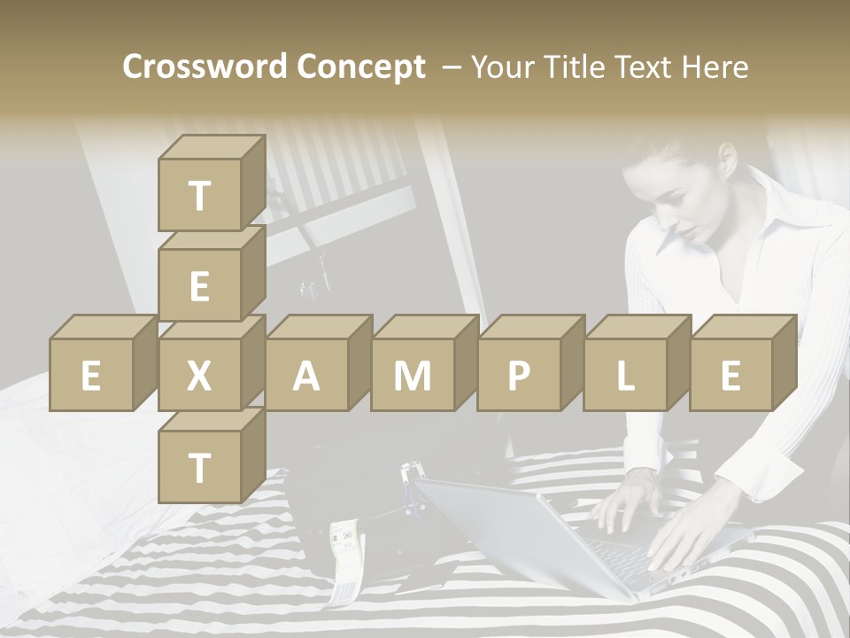 Cute Bedroom Surfing PowerPoint Template