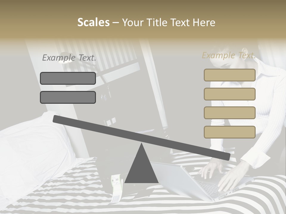 Cute Bedroom Surfing PowerPoint Template
