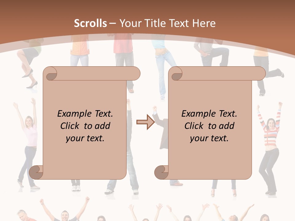 Girl Message Joyful PowerPoint Template