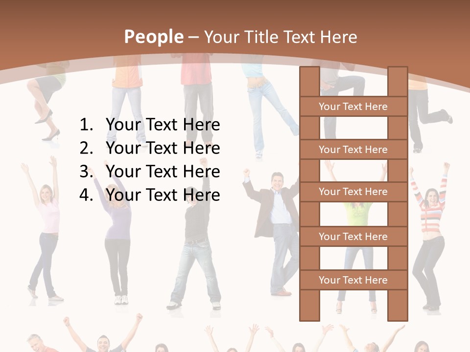 Girl Message Joyful PowerPoint Template