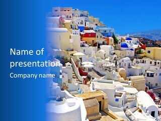 City Travel Colored PowerPoint Template