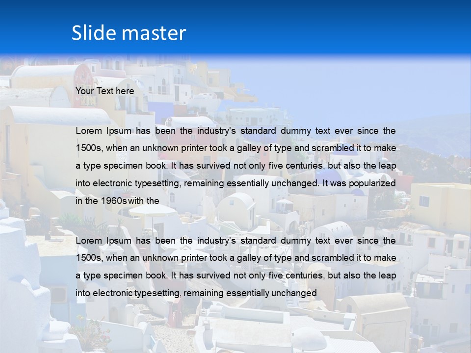 City Travel Colored PowerPoint Template