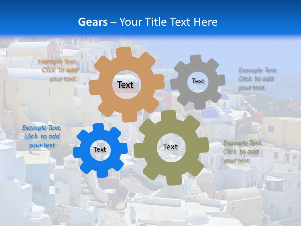 City Travel Colored PowerPoint Template