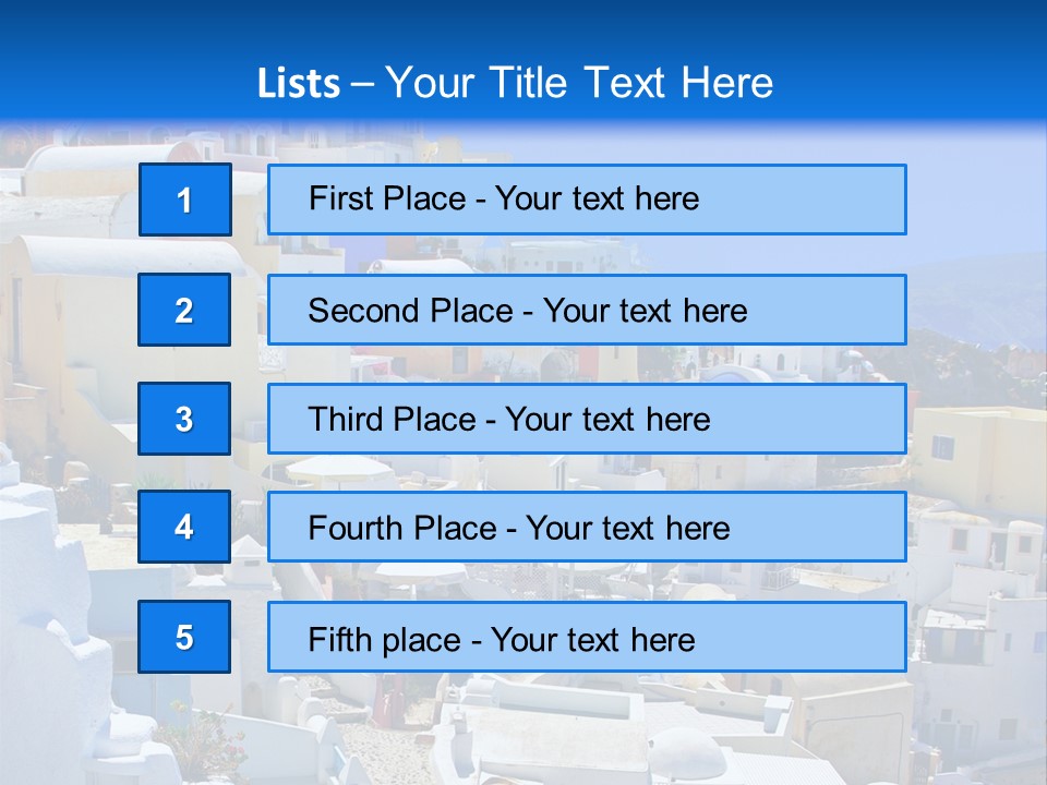 City Travel Colored PowerPoint Template