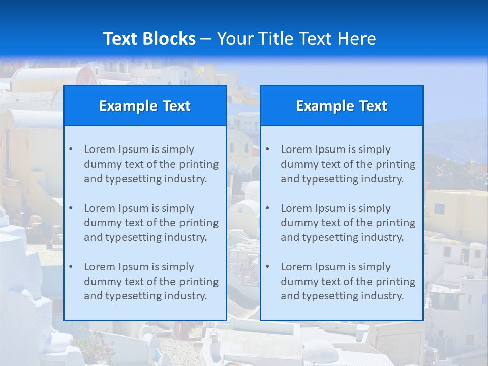 City Travel Colored PowerPoint Template