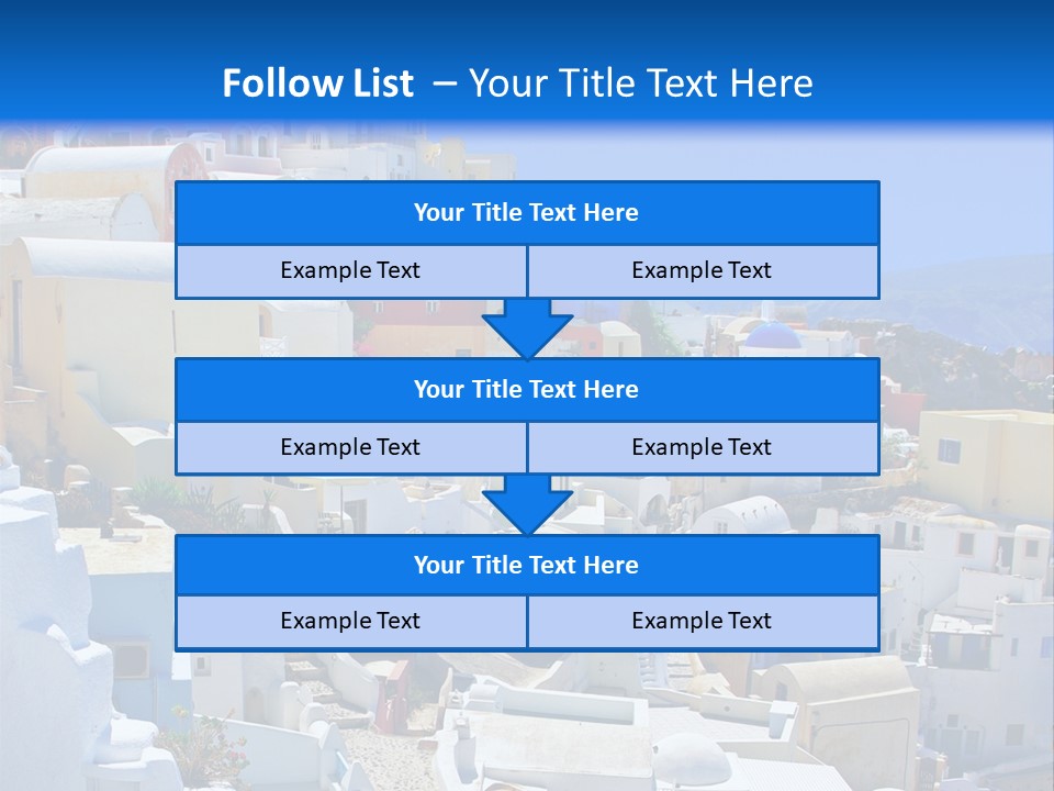 City Travel Colored PowerPoint Template