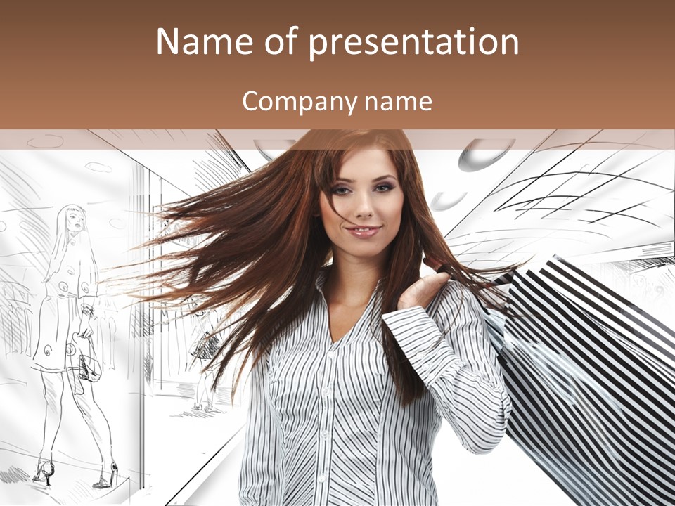 Consumerism Shopaholic Centre PowerPoint Template