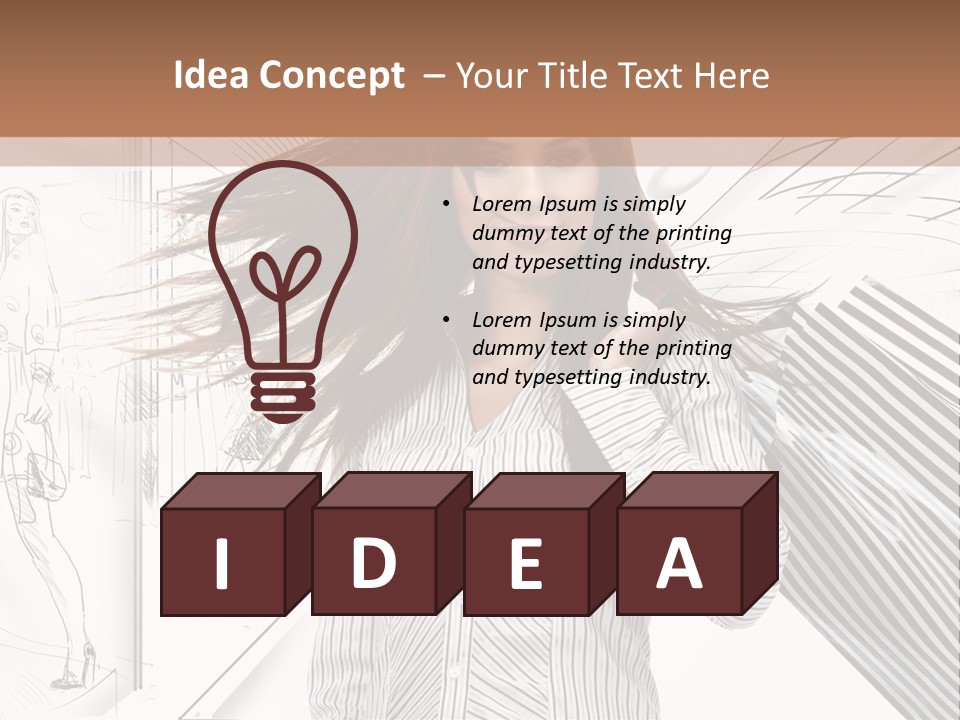 Consumerism Shopaholic Centre PowerPoint Template