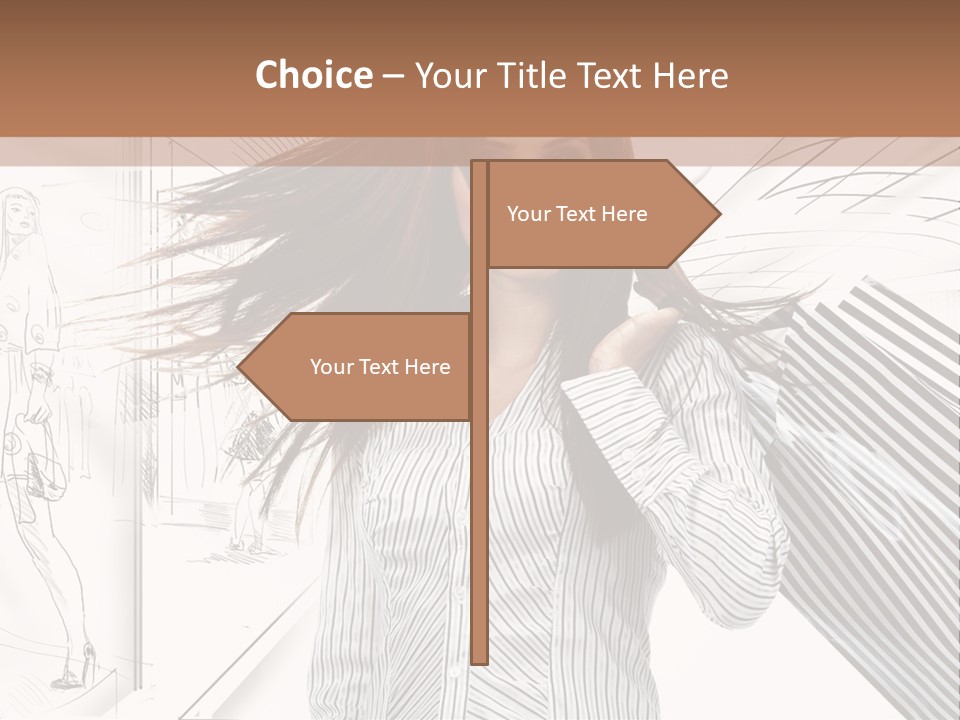 Consumerism Shopaholic Centre PowerPoint Template