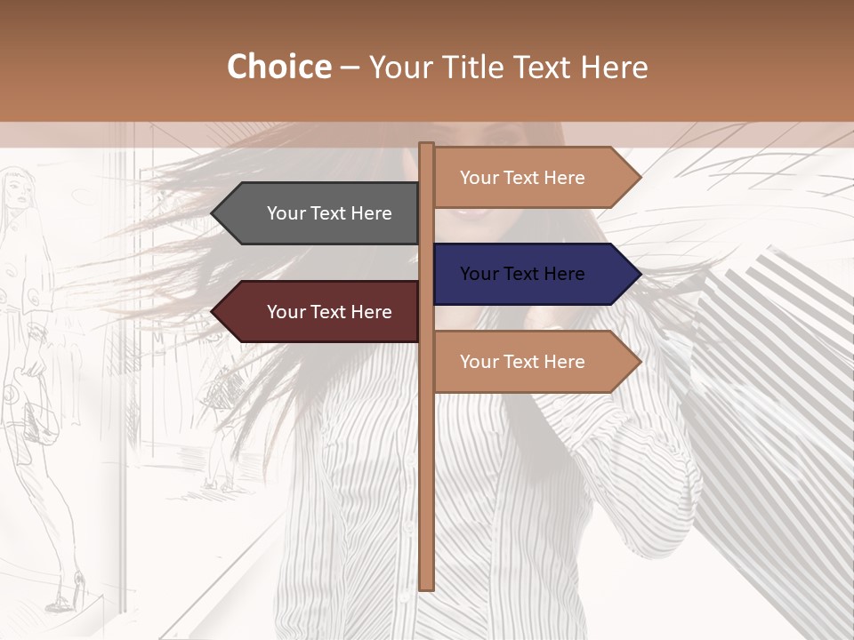 Consumerism Shopaholic Centre PowerPoint Template
