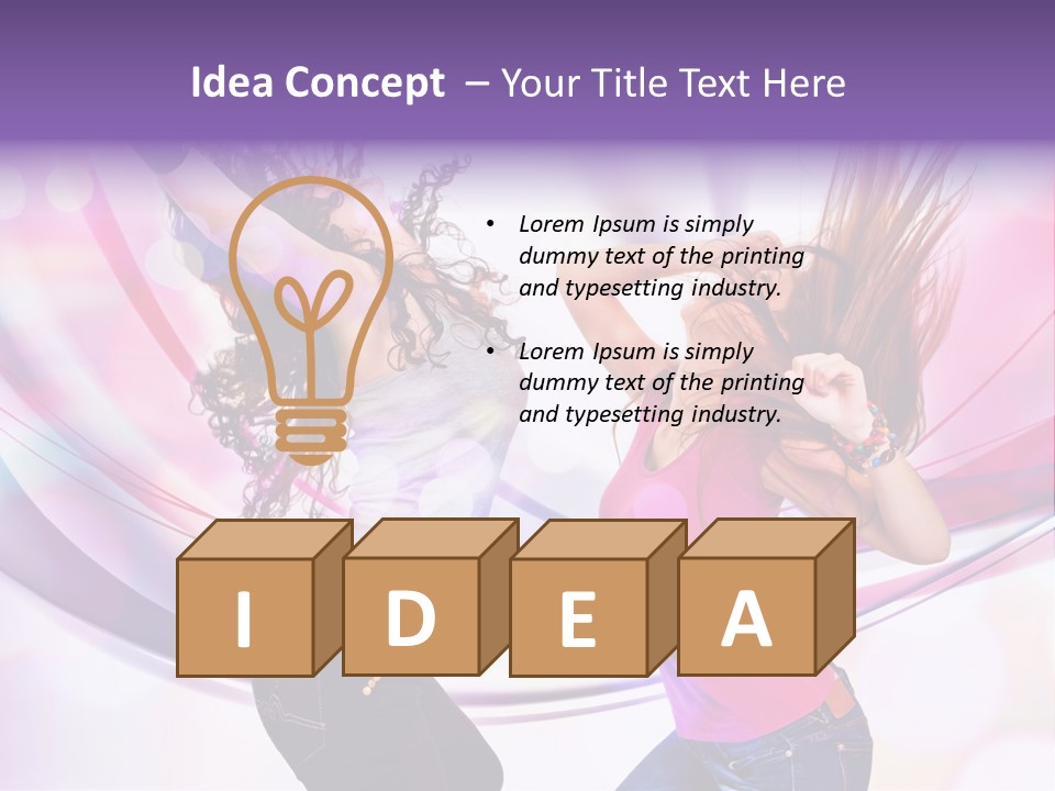 Action Pleasure Friends PowerPoint Template